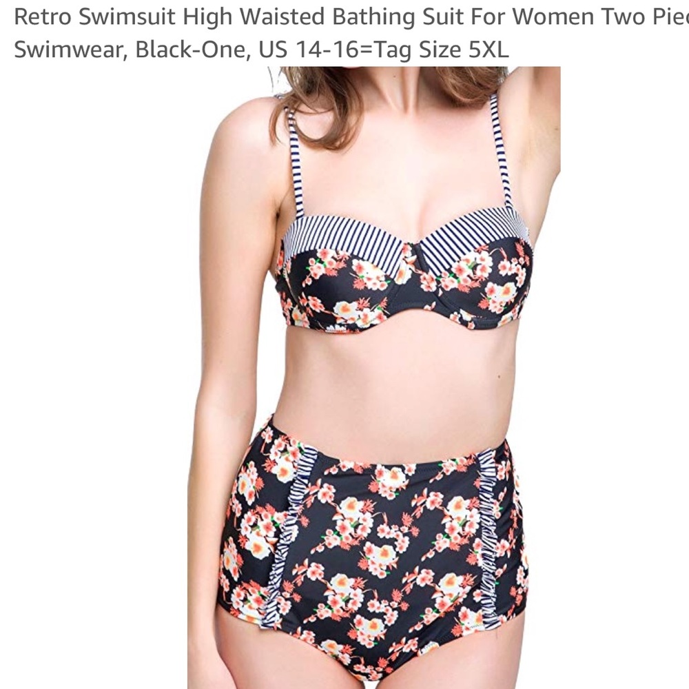 Retro Style High Waisted Bikin